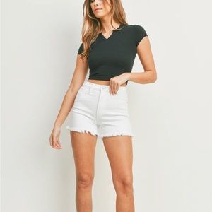 White Just Black Shorts